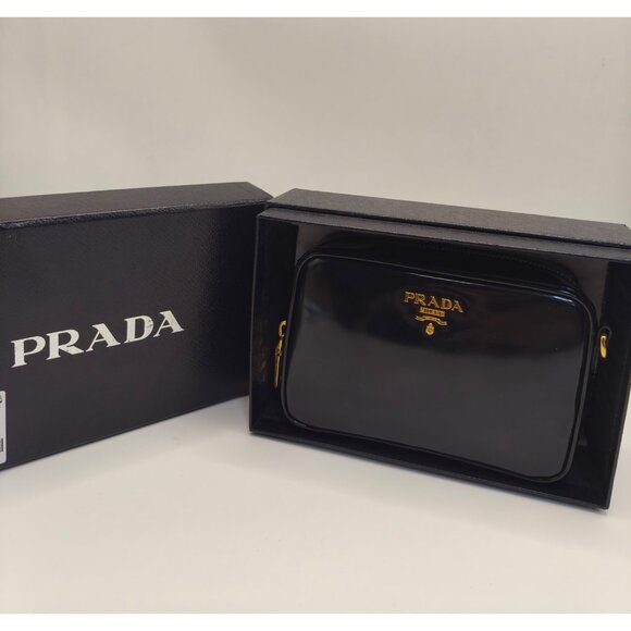 Pre-owned Prada Spazzolato Mini Zip Crossbody Bag Black - Picture 13 of 13